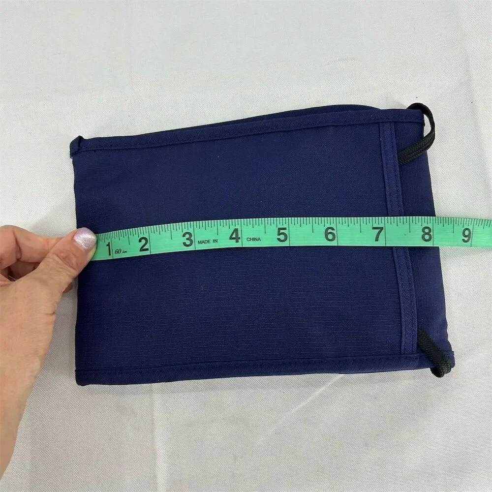 L.L. Bean Women's Blue Crossbody Travel Passport Wallet Bag Slim Unisex
